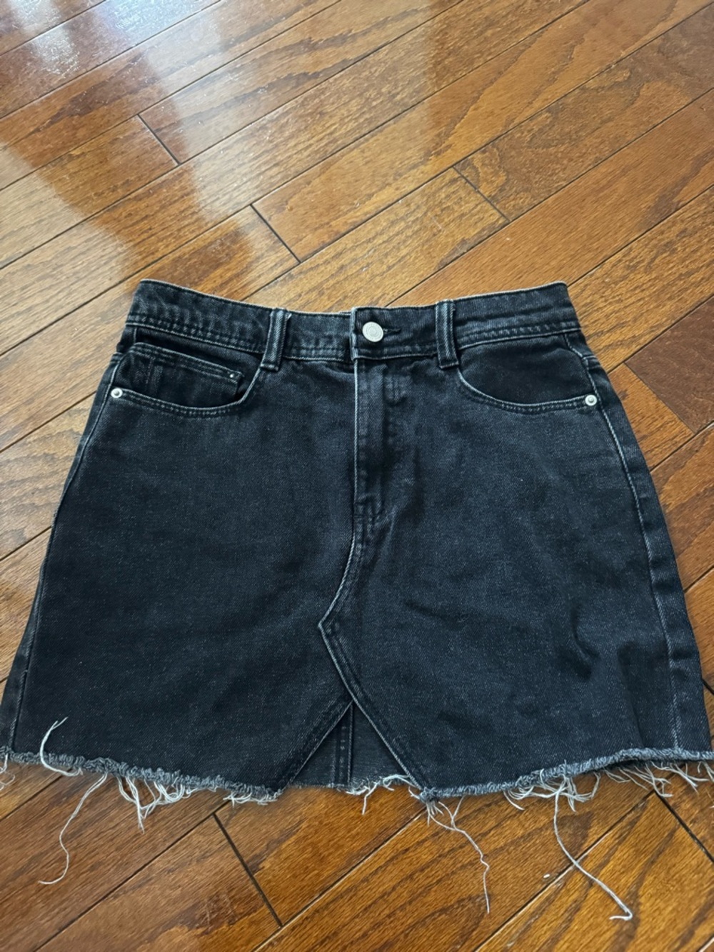 Zara Black Denim Skirt XS